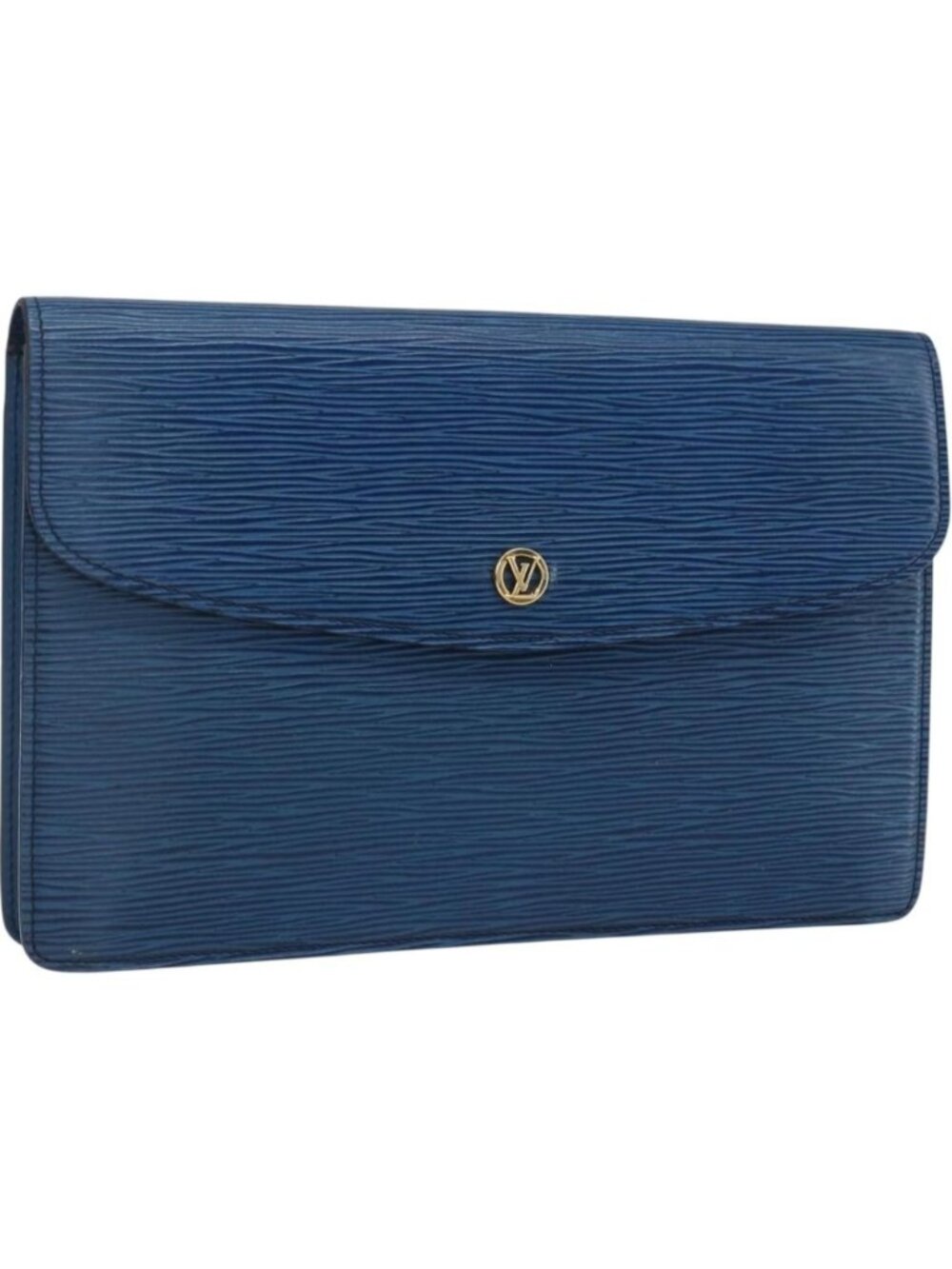 LOUIS VUITTON Epi Montaigne 27 Clutch Bag Blue M52655